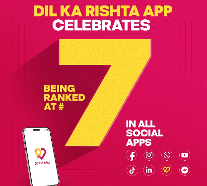 “دل کا رشتہ” ایپ دنیا کی ساتویں بڑی سوشل ایپ بن گئی