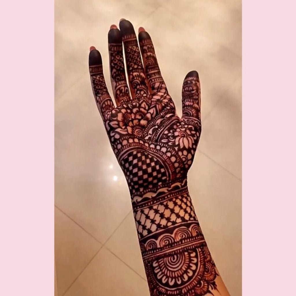 Black Mehandi Designs Drawing by Poonam Jain - Pixels